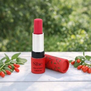 S.he Makeup Goji Berry Moisturizing Buttery Vitamin E Infuse Non-greasy Lip Balm